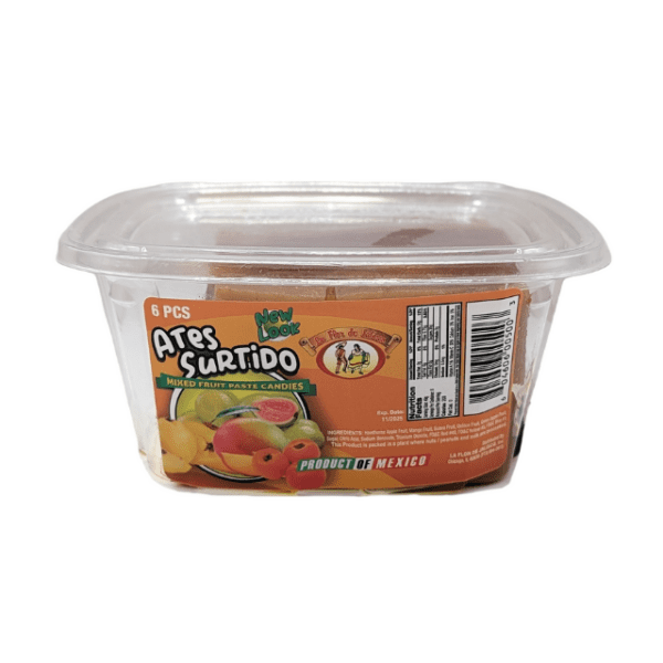 Ates Surtidos de Frutas La Flor de Jalisco 6pcs
